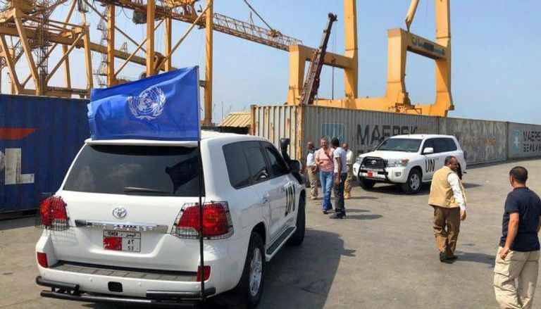 مركبة تابعة للبعثة الأممية في ميناء الحديدة- أرشيفية