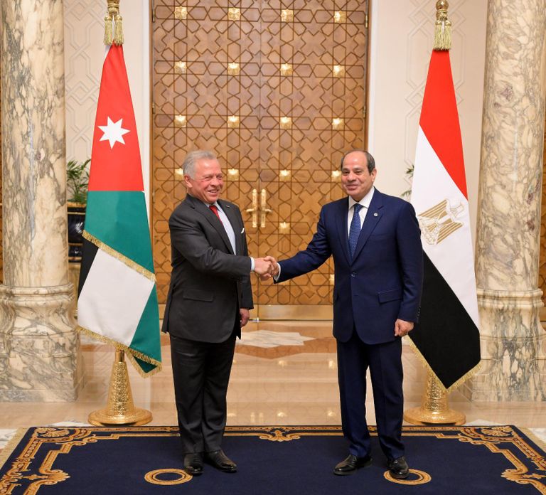 الرئيس المصري عبدالفتاح السيسي والعاهل الأردني الملك عبدالله