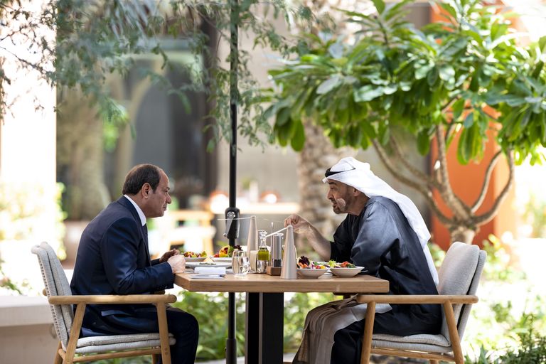 محمد بن زايد والسيسي يبحثان التطورات الإقليمية والتعاون الثنائي - صورة 1