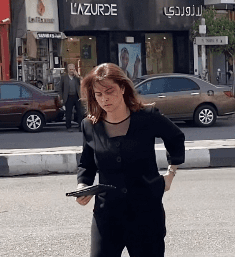 انهيار نور اللبنانية لحظة وصول جثمان زوجها إلى كنيسة القديس كيرلس - صورة 1