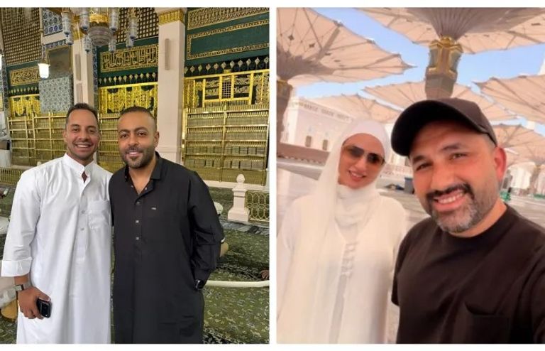 درّة زروق وتامر عاشور وسامح حسين يؤدون مناسك الحج 2026 - صورة 1