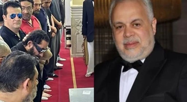 مذيع يثير أزمة في جنازة والدة أحمد حلمي - صورة 1