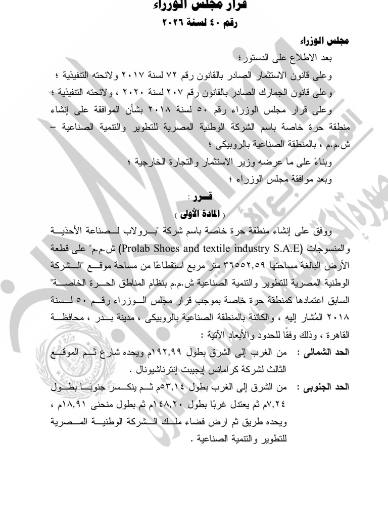 مجلس الوزراء المصري يوافق على إنشاء منطقة حرة خاصة لتصنيع الأثاث بالروبيكي - صورة 1