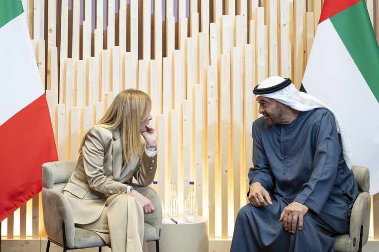 على هامش قمة &laquo;G7&raquo;.. محمد بن زايد ورئيسة وزراء إيطاليا يبحثان تعزيز علاقات التعاون - صورة 2