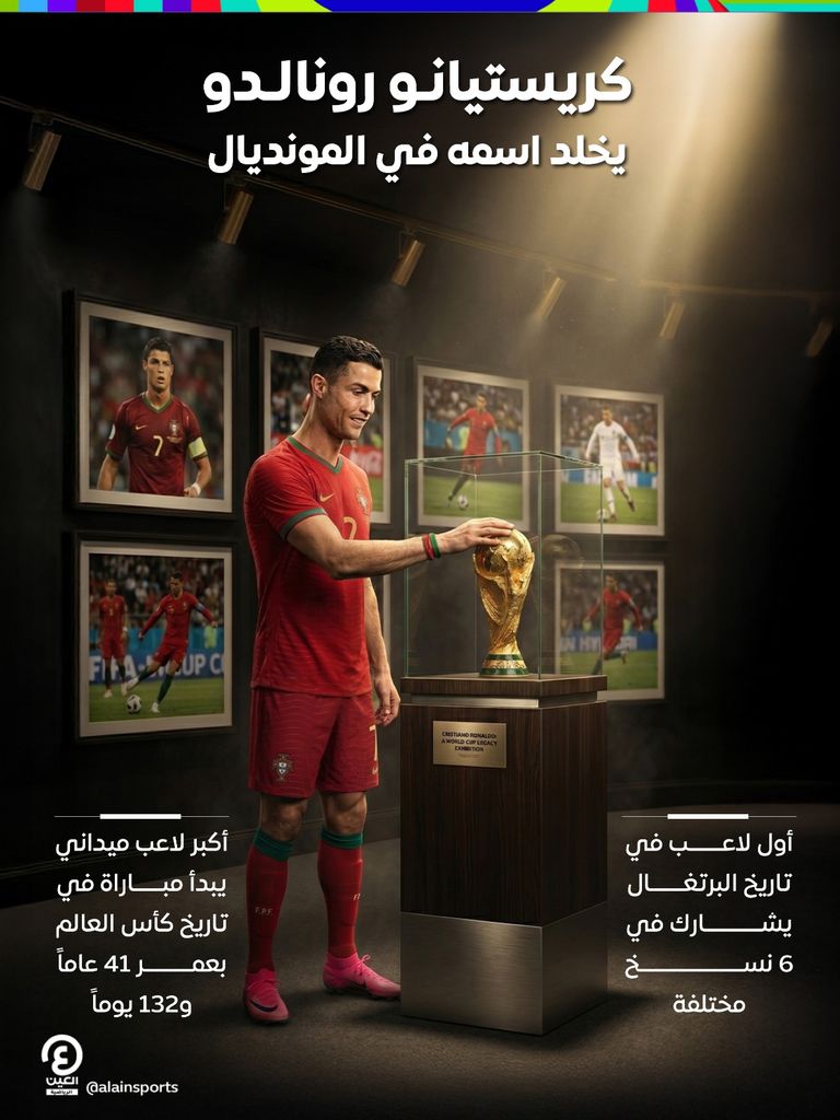 كريستيانو رونالدو يعيد كتابة التاريخ في كأس العالم - صورة 1