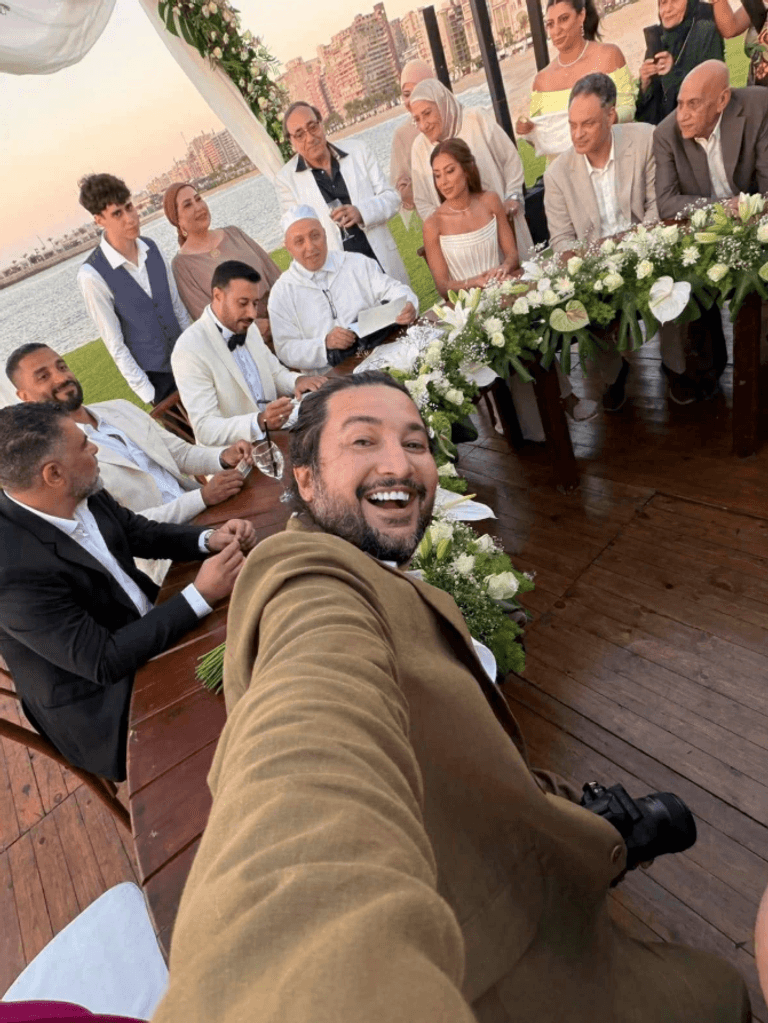 الصور الأولى من حفل زفاف أحمد السعدني وميرنا الهلباوي - صورة 1