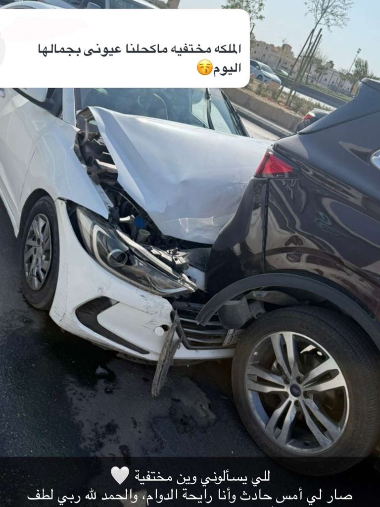 اصطدام قوي من الخلف.. التفاصيل الكاملة لحادث ملكة جمال السعودية رومي القحطاني - صورة 2