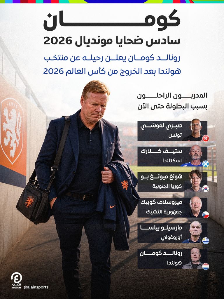 الضحية السادسة.. صدمة المغرب تُنهي رحلة كومان مع هولندا - صورة 1
