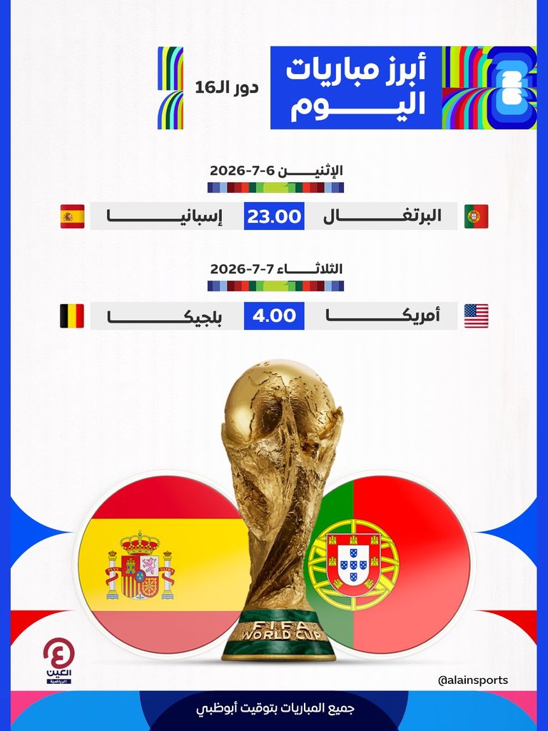 مباريات اليوم الثلاثاء 7 يوليو في كأس العالم 2026.. المواعيد والقنوات الناقلة - صورة 1