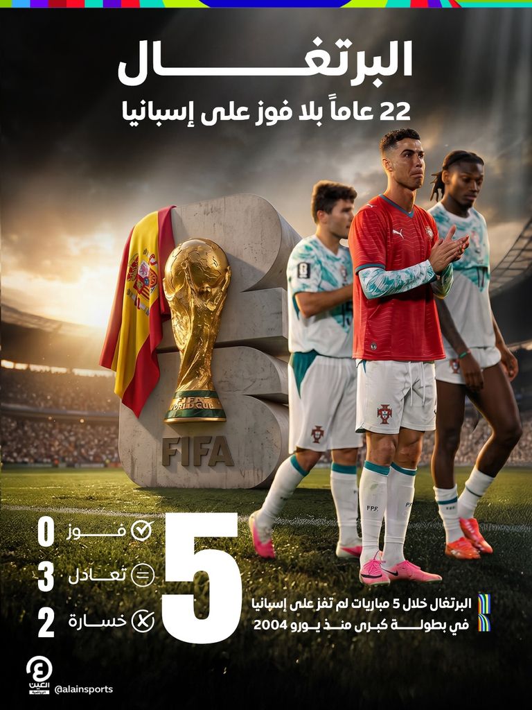 البرتغال ضد إسبانيا.. البحث عن فوز غاب 22 عاما - صورة 1