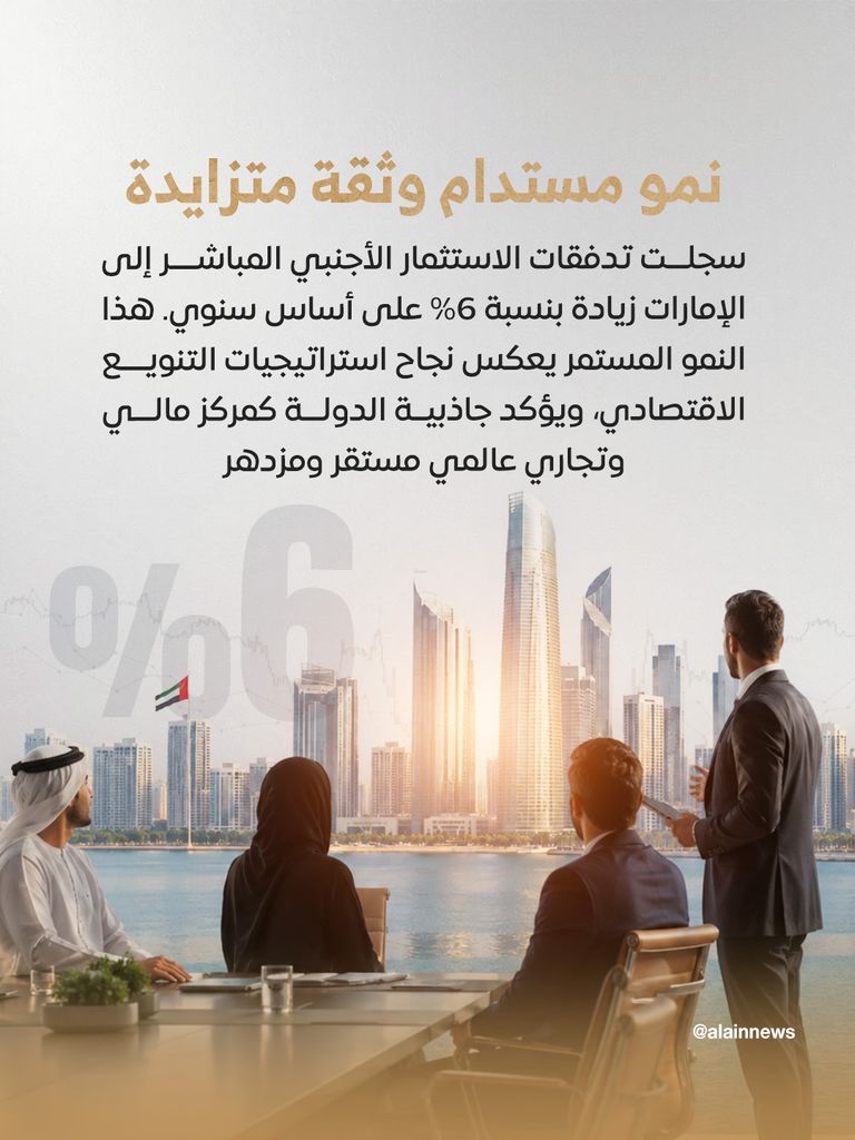 الإمارات تتصدر عربيًا في جذب الاستثمارات بـ48.2 مليار دولار خلال 2025 الإمارات تتصدر عربيًا في جذب الاستثمارات بـ48.2 مليار دولار خلال 2025 - صورة 4