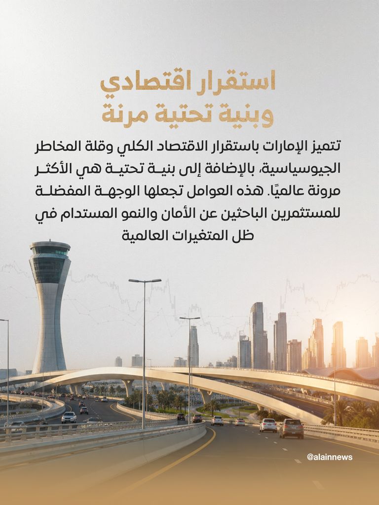 الإمارات تتصدر عربيًا في جذب الاستثمارات بـ48.2 مليار دولار خلال 2025 الإمارات تتصدر عربيًا في جذب الاستثمارات بـ48.2 مليار دولار خلال 2025 - صورة 8