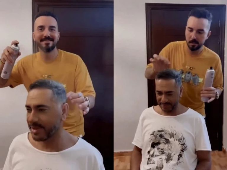 الفنان اللبناني فضل شاكر بعد إخلاء سبيله في لبنان.. أول ظهور لفضل شاكر أثناء قص شعره - صورة 1
