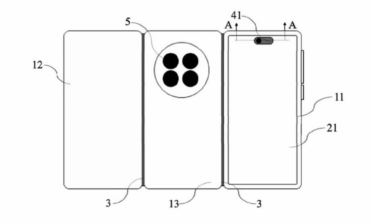 براءة اختراع تكشف عن تصميم Huawei Mate XT2 وآلية طي مبتكرة - صورة 1
