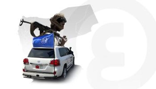 مركبة تابعة للأمم المتحدة وإرهابي حوثي