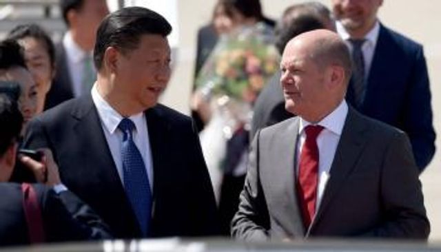 المستشار الألماني ورئيس الصين