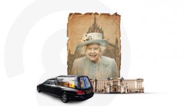 مراسم استقبال نعش الملكة في الكنيسة