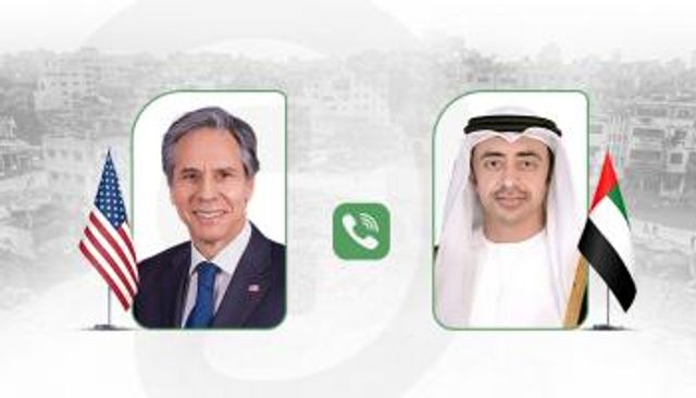 اتصال بين الشيخ عبد الله بن زايد آل نهيان ووزير الخارجية الأمريكي