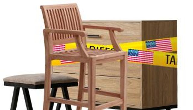 رسوم أمريكية على الخشب والأثاث