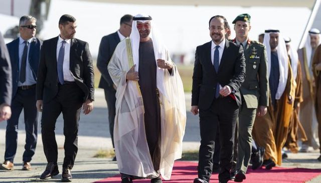 الشيخ محمد بن زايد آل نهيان مع الرئيس القبرصي