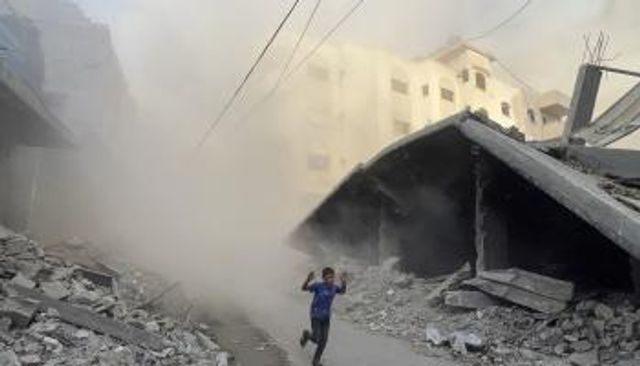 آثار القصف الإسرائيلي على غزة