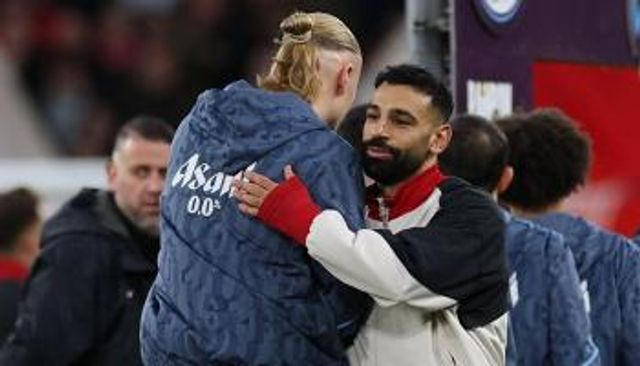 محمد صلاح وإيرلينغ هالاند