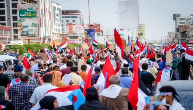 جانب من المظاهرات في جنوب اليمن