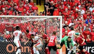 هدف سويسرا الأول في مرمى ألبانيا