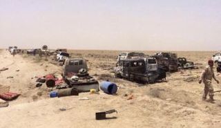 آثار معارك الجيش العراقي بالفلوجة ضد داعش