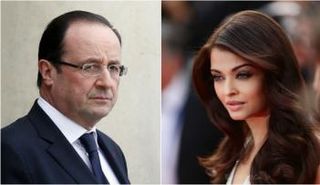 آيشورايا راي والرئيس الفرنسي فرانسوا أولاند