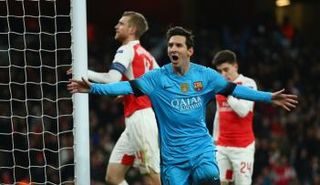 من مباراة أرسنال ضد برشلونة