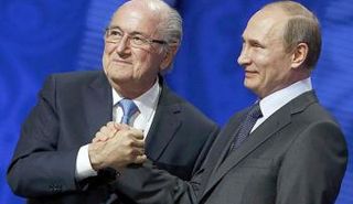 الرئيس الروسي فلاديمير بوتين و جوزيف بلاتر