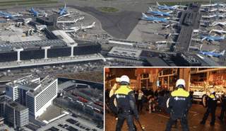 قوات الأمن فى محيط المطار