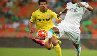 من مباراة نجران والأهلي السعودي