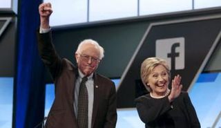 هيلاري كلينتون وبيرني ساندرز