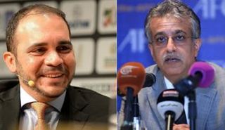 الأمير الأردني علي بن الحسين، والبحريني سلمان بن عيسى رئيس الاتحاد الآسيوي.