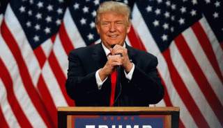 دونالد ترامب في حملة انتخابية في ولاية أوريجون