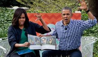 أوباما وزوجته استقبلا آلاف الأطفال في حديقة البيت الأبيض للاحتفال ببيضة عيد الفصح