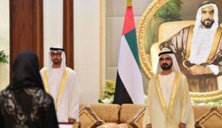 الشيخ محمد بن راشد آل مكتوم والشيخ محمد بن زايد آل نهيان