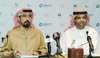 اللواء د. العبيدلي  ود. النقبي خلال المؤتمر الصحفي