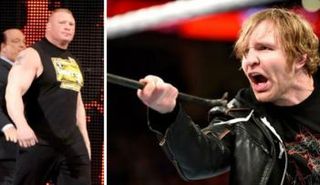 دين أمبروز يصرخ فى وجه بروك ليسنر وهو يمسك بالعصا