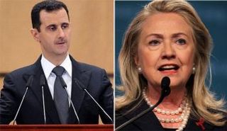 هيلاري كلينتون وبشار الأسد