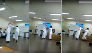 لقطات من الفيديو المنتشر على الانترنت 