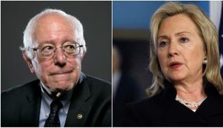 هيلاري كلينتون وبيرني ساندرز