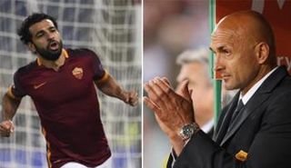 سباليتي مدرب روما واللاعب المصري محمد صلاح