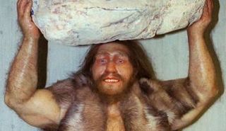 مجسم لإنسان النياندرتال في متحف بألمانيا