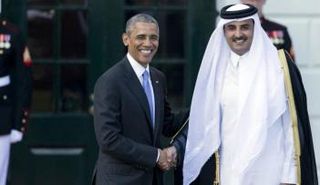 أمير قطر وأوباما