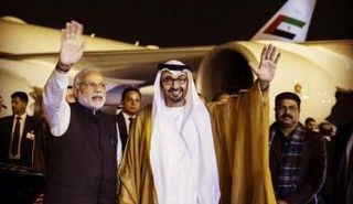 الشيخ محمد بن زايد آل نهيان ورئيس الوزراء الهندي