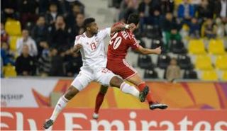 مباراة منتخب الإمارات الأولمبي ونظيره الأردني