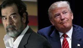 دونالد ترامب وصدام حسين